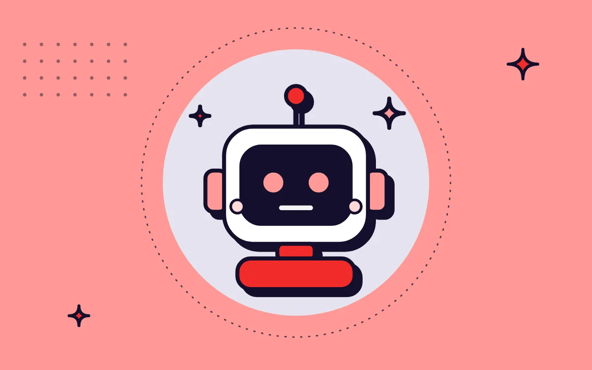 Ilustração de robô, representando inteligência artificial em negócios